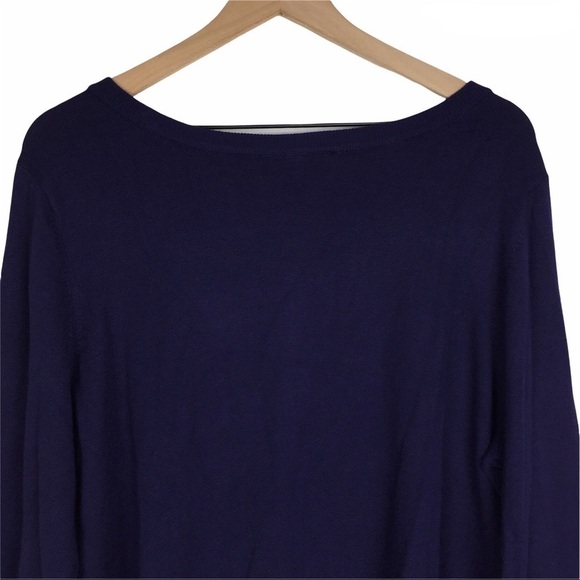 LANE BRYANT Cardigan Sweater Button Up Solid Purple Stretch Minimalist 18/20 NWT - Picture 4 of 10